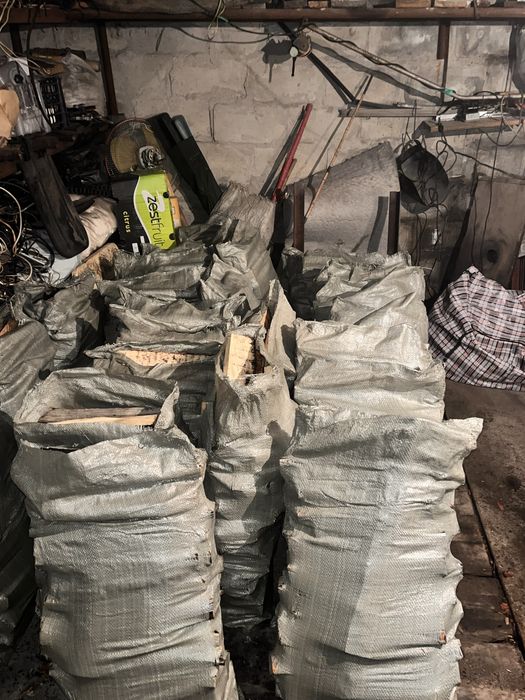 Дрова в мешках сосна