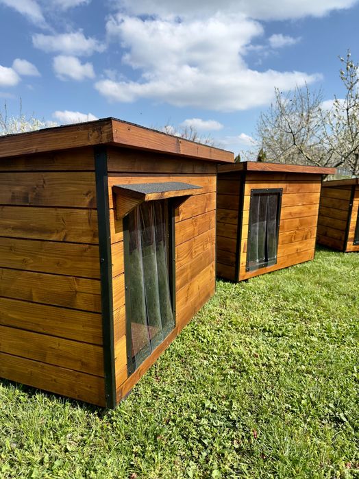 Cusca pentru câini izolată, acoperiș plat, premium (M–XXL)