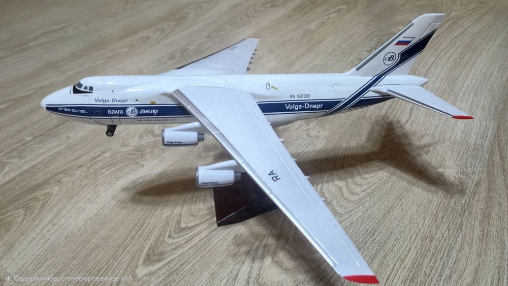 Модель самолета АН-124 "Руслан", 42 см