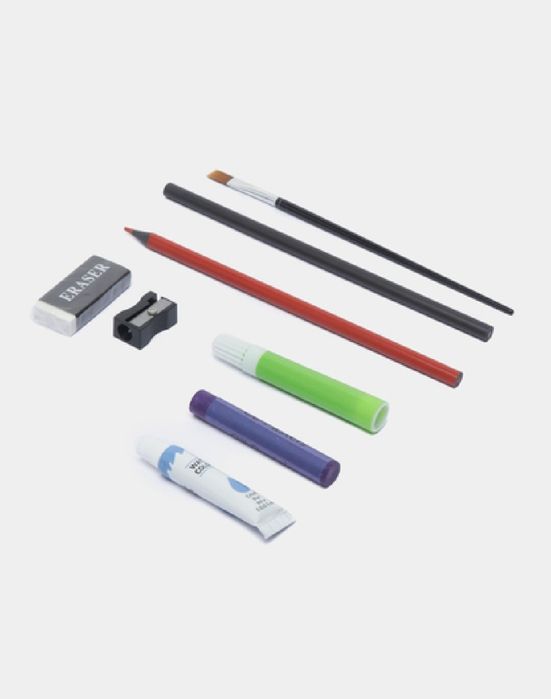 Chizish uchun 145 ta elementli to'plam, bolalar uchun ijodkorlik nabor