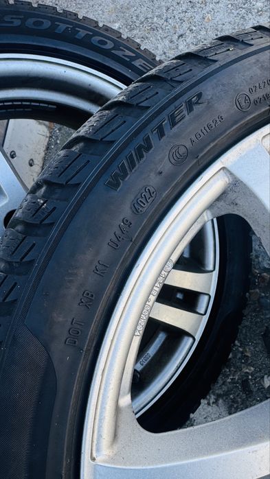 Jante 18 pt Audi sau Passat 5x112  .cu anvelope Iarna