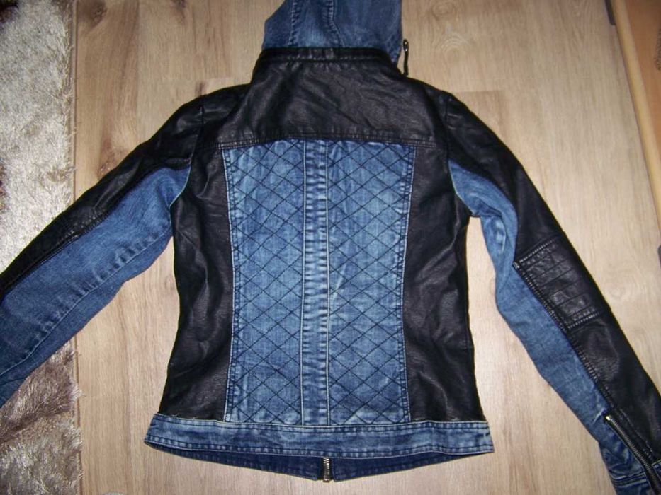 Geaca blugi si cu piele