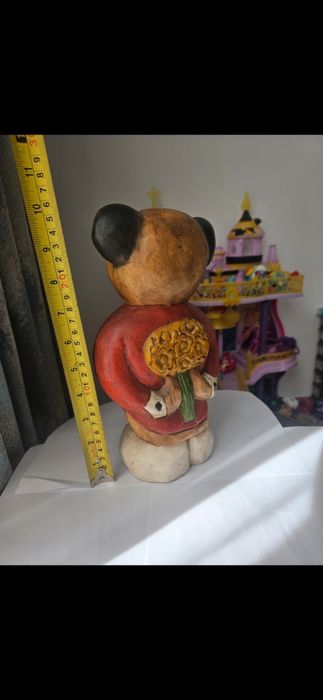 Urs sculptat în lemn,  25 cm inaltime