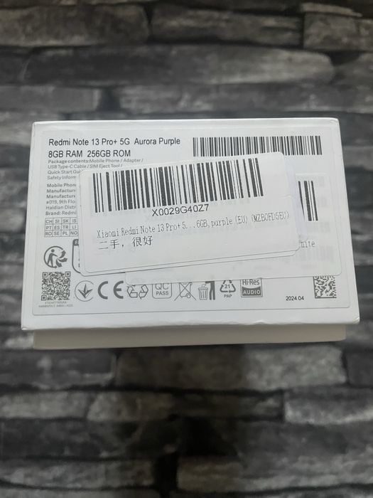 Xiaomi Redmi Note 13 Pro+ 5G*256GB*8GB RAM*FACTURA*GARANTIE