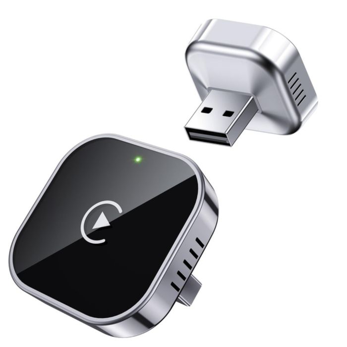 Безжичен адаптер Wireless CarPlay & Android Auto – Plug & Play, Bluetooth 5.0, USB/USB-C