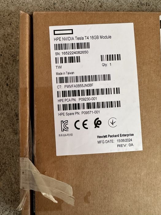 Placa video HPE Nvidia Tesla T4 16Gb P09571-001,  noua