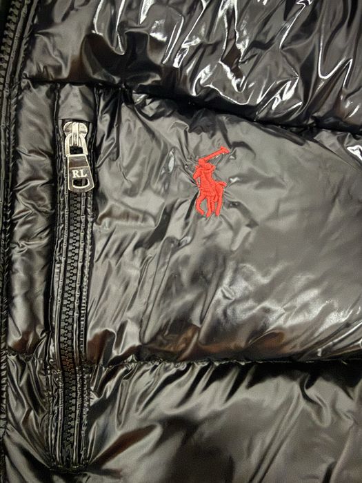Geaca Polo Ralph Lauren - Black Glossy Puffer - L