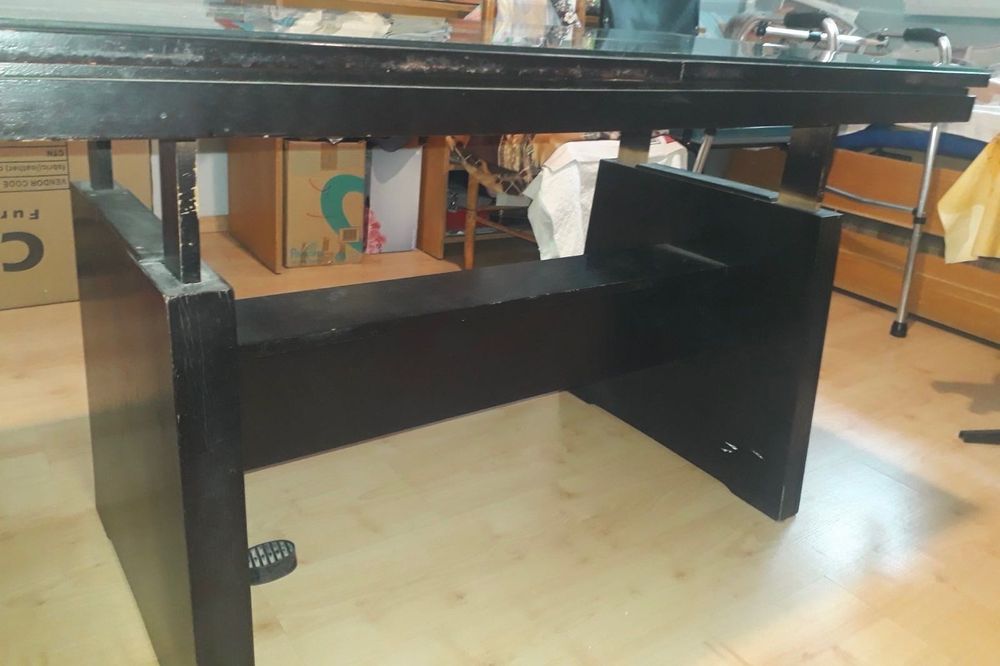 Черна холна разтегателна повдигаща се маса