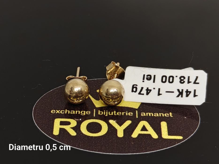 Bijuteria Royal: Cercei aur 14k/1.47 gr