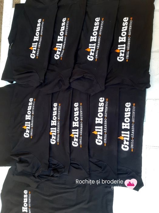 Tricou brodat cu logo/ mesaje