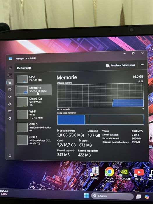 Laptop gaming| 120Hz | i5gen 10 | GTX1650 | 16gb ram | SSD M2 256gb