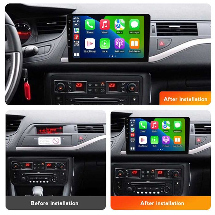 Navigatie Android 14 Citroen C5 2008-2017 1/8 Gb Waze CarPlay + CAMERA