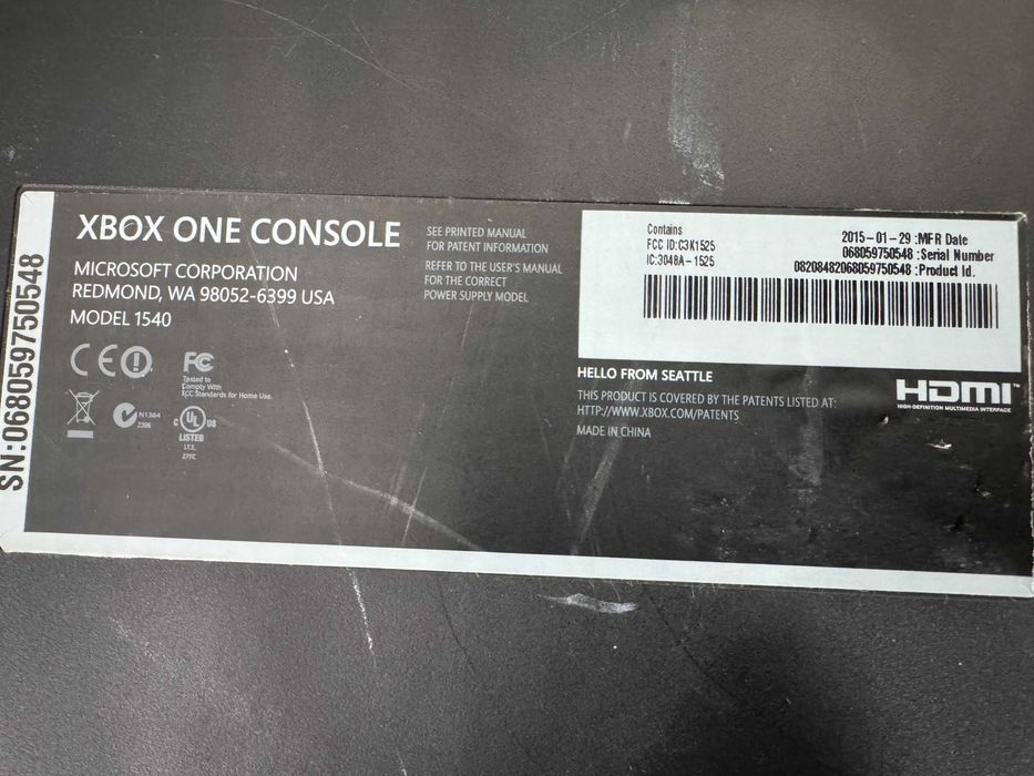 Конзола - Xbox One /365GB/ 2015/ X3
