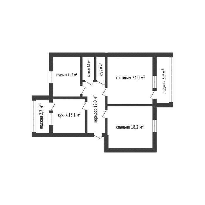 трех комнатная квартира