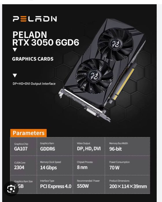 Peladn Rtx 3050 6gb New!!!