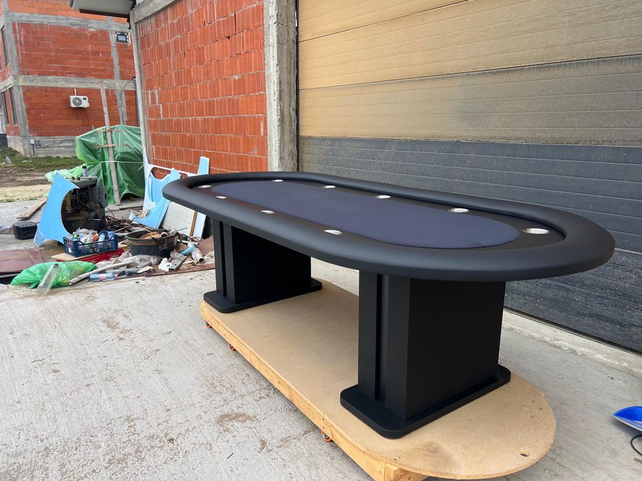 Masa poker full black CustomTables.eu fabrica mese poker comanda