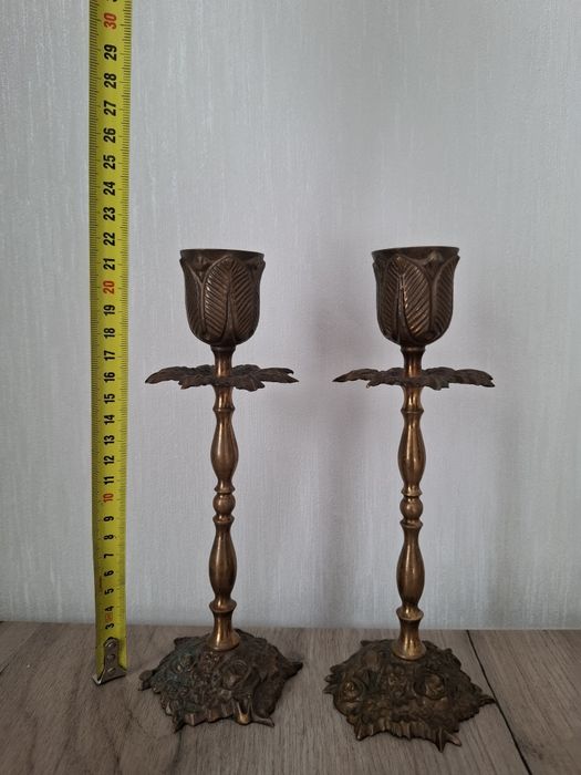 продам медный парный подсвечник