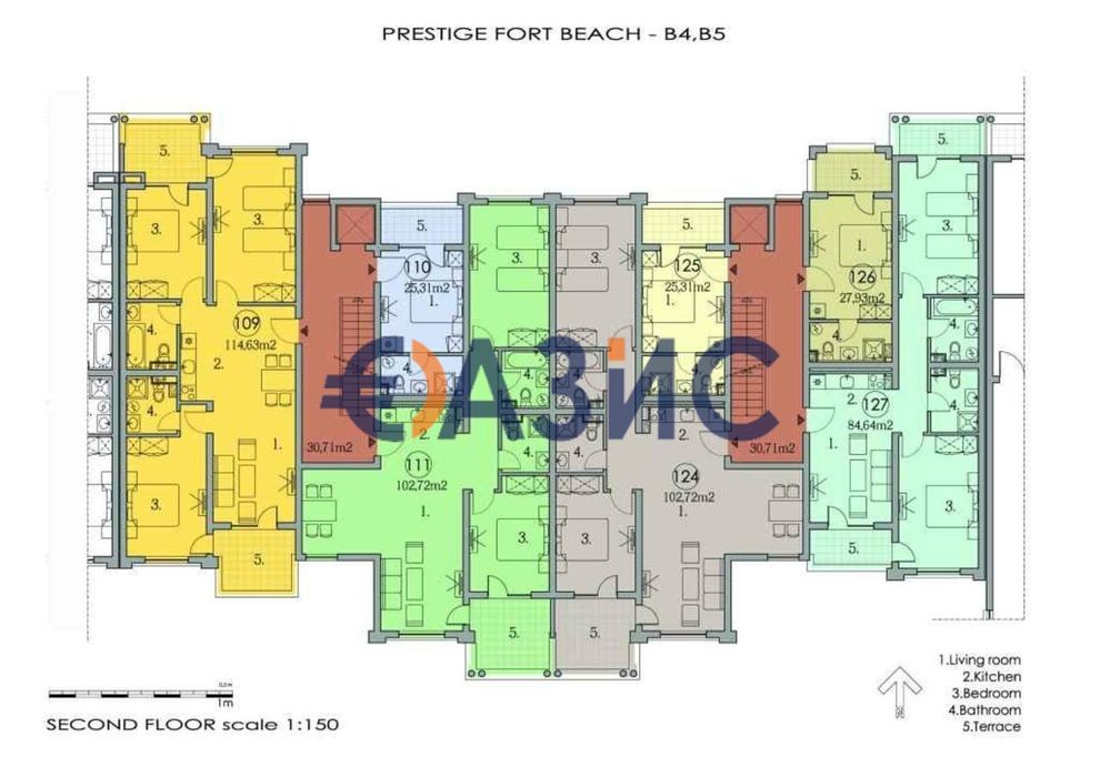 Продава се Тристаен апартамент в Свети Влас - 129 кв.м за 1036 €/кв.м - Снимка #5