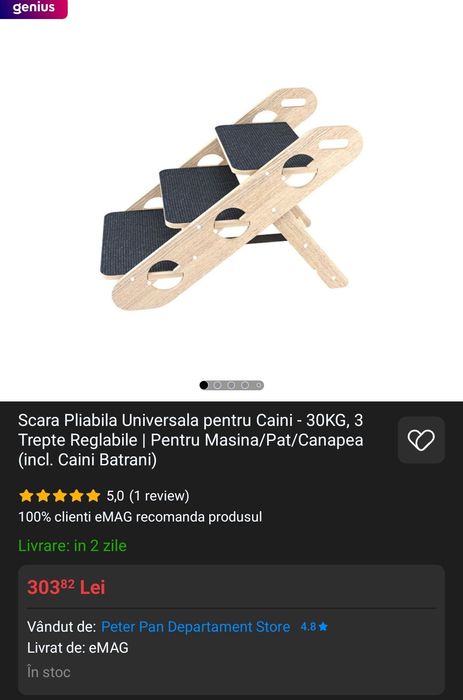 Scara pliabilă pt câini