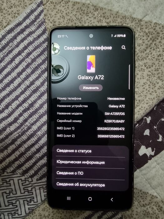 Продам Samsung galaxy а72  black