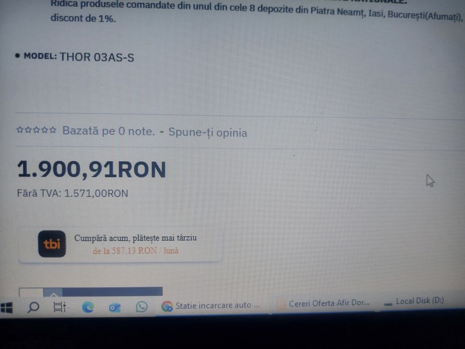 Statie incarcare Growatt 3.7kw