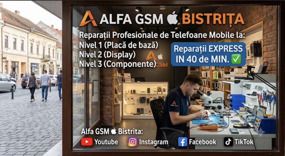 Telefoane Bistrita. Reparatii in 40 de minute. Alfa gsm