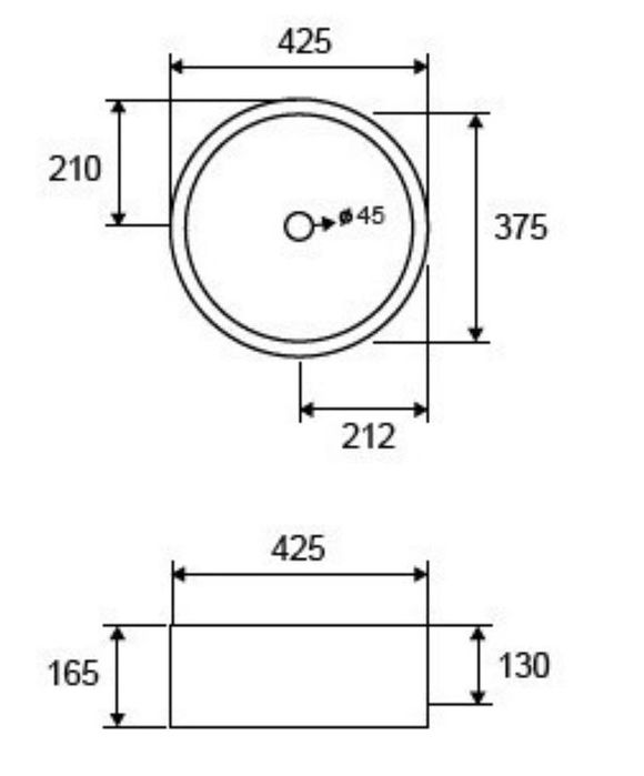 Красива мивка върху плот Karag с керамичен клик сифон