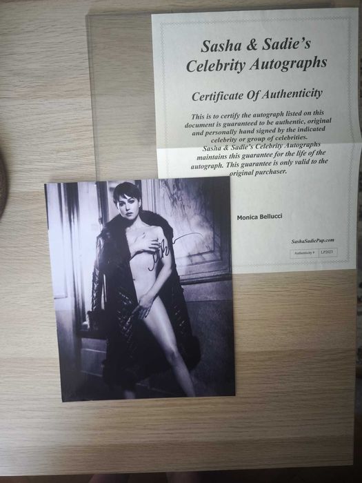 Fotografie\Poster autograf original Monica Bellucci 20x25 cm