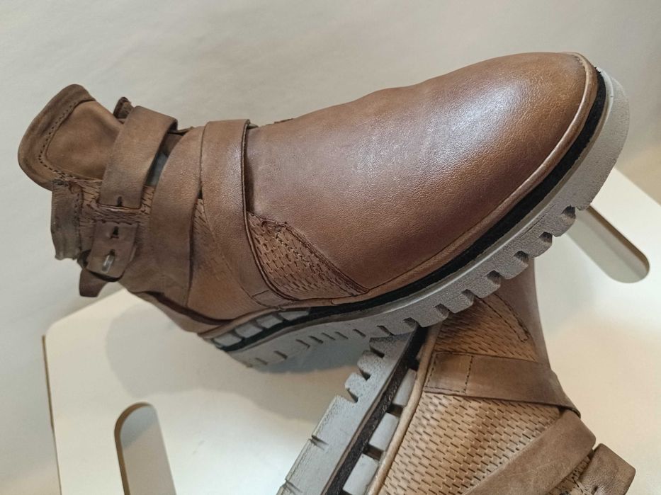 Ghete jodhpur 40 40.5 de lux zipper AS 98 piele naturala moale camel