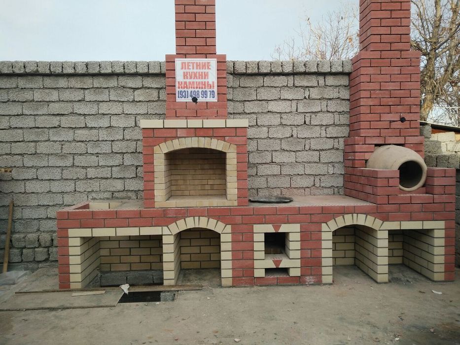 летняя кухня камин очаг