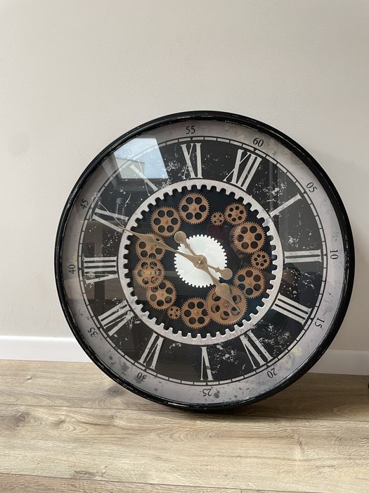 Ceas de perete cu roti dintate mobile, 70 cm