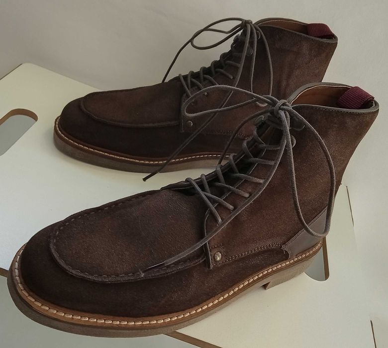 Ghete lace up 41 moc toe premium R. Island NOI piele naturala moale