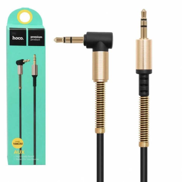 Аудио-кабель HOCO, AUX, mini Jack 3.5mm to mini Jack 3.5mm, 2 м, Black