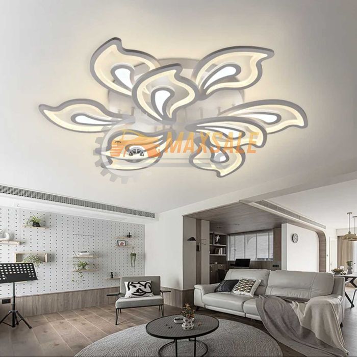 Абажур плафониера дизайнерски 90W LED лампа таван стена полилей