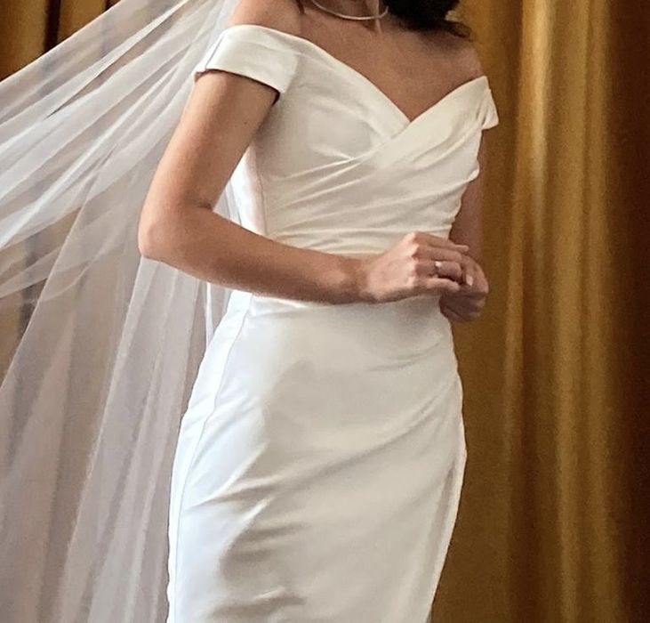 Rochie mireasa tafta mikado