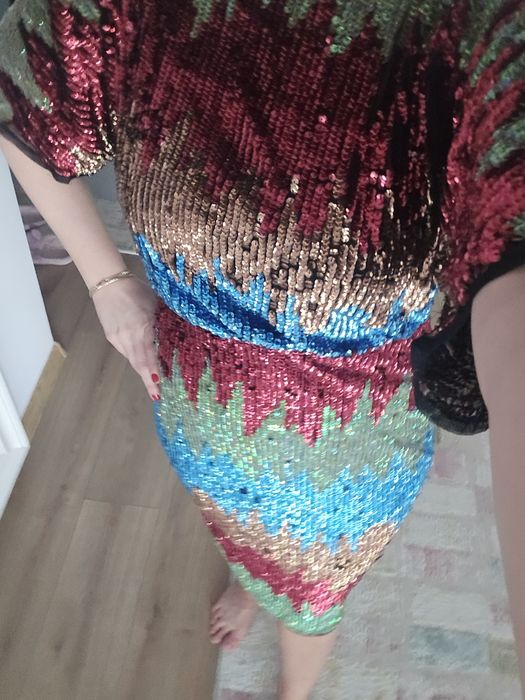 ROCHIE ASOS eleganta, de gala,de nașa,cu paiete de cununie,cu paiete,p