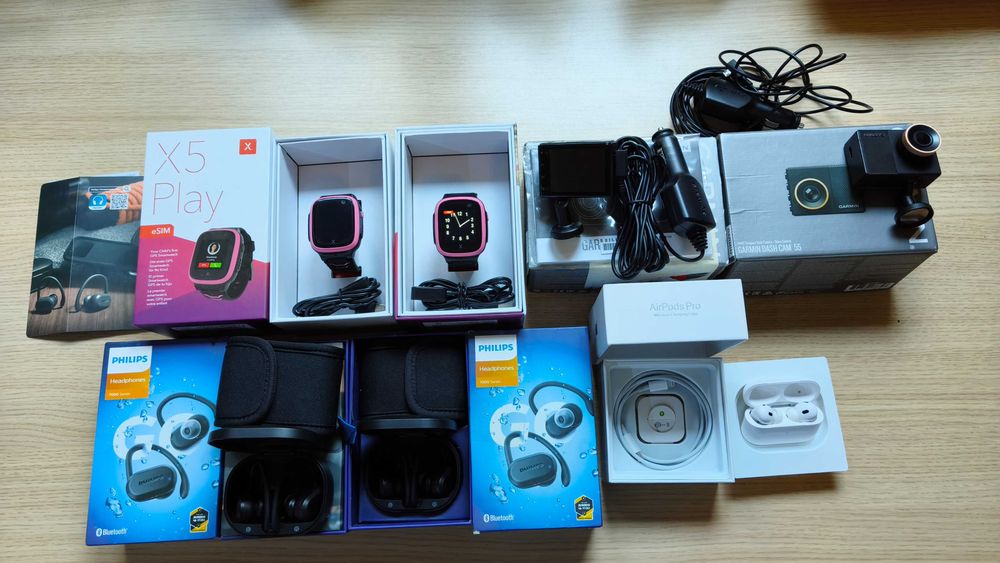 PACHET DIVERSE - Ceasuri x5 play/Casti airpods+ Philips/Garmin DASHcam