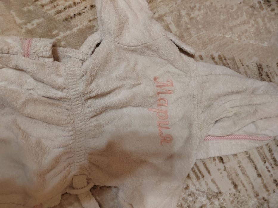 Детски памучен халат + подарък хавлийки