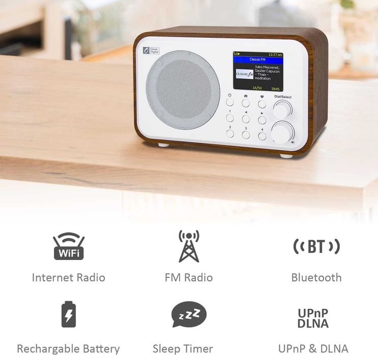 Ocean Digital WR-336F Wi-Fi интернет и FM радио,USB,Bluetooth, батерия 2000mAh