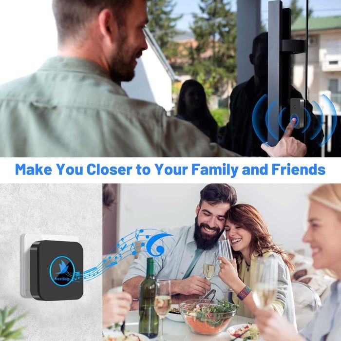 Безжичен звънец Nestling 300 метра, 55 мелодии