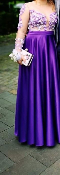 Rochie eleganta dantela mov