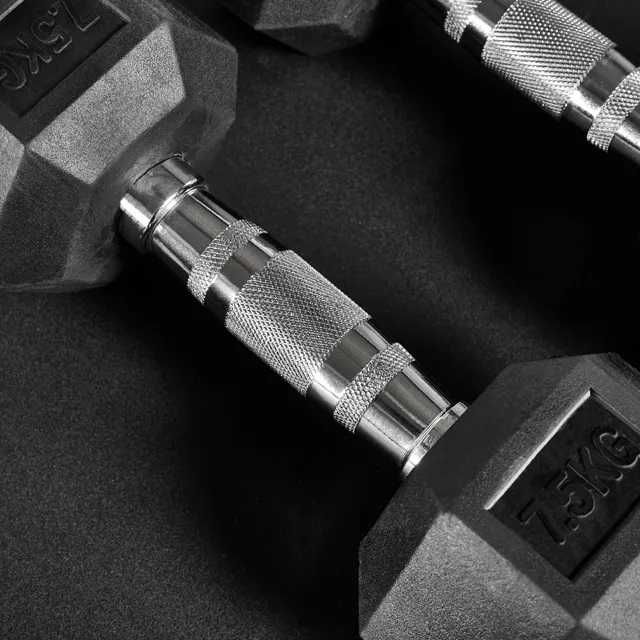 Гумирани Дъмбели HEX-Pro 5-30 кг, 11 чифта , Хексагонални Гири