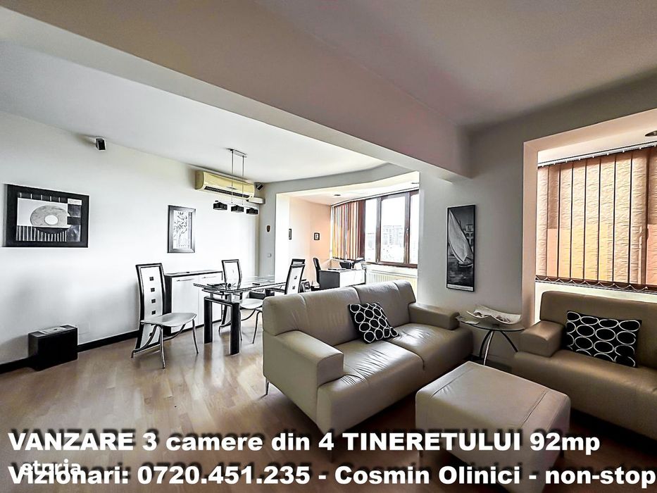 3 camere 92 mp - Living 30 mp - 2 bai - Renovare premium - Panorama — fotografia 3