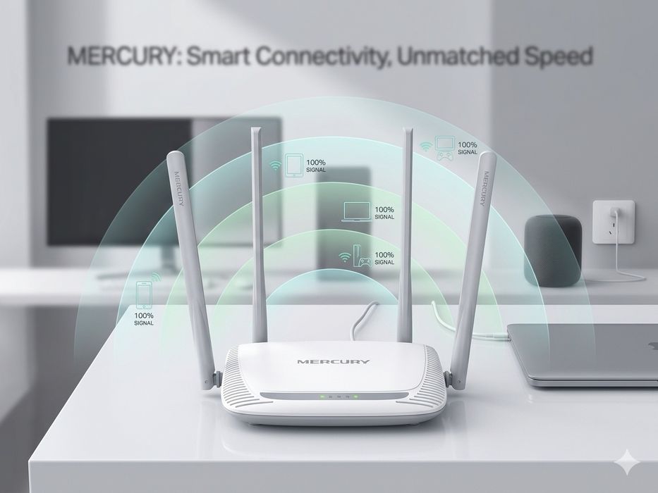 Wi-Fi роутер с 4 мощными антеннами 5dBi стабильный сигнал по всему дом