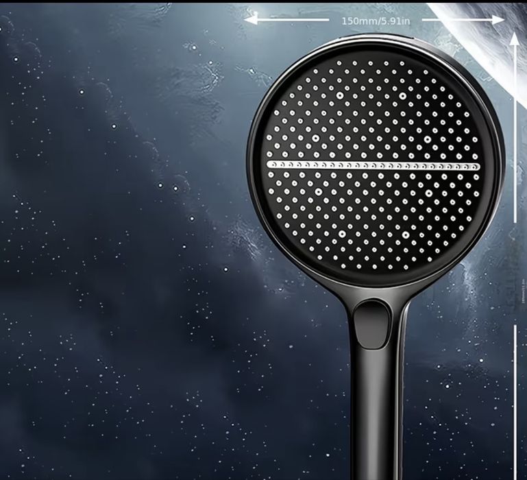 Душ слушалка в черен цвят