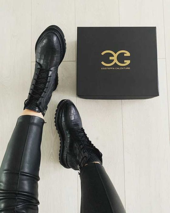 Ghete din piele, captusite, model Amelie AML01, Essteffa, Marimea 35