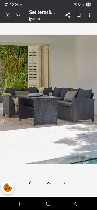 Coltar ratan gri antracit