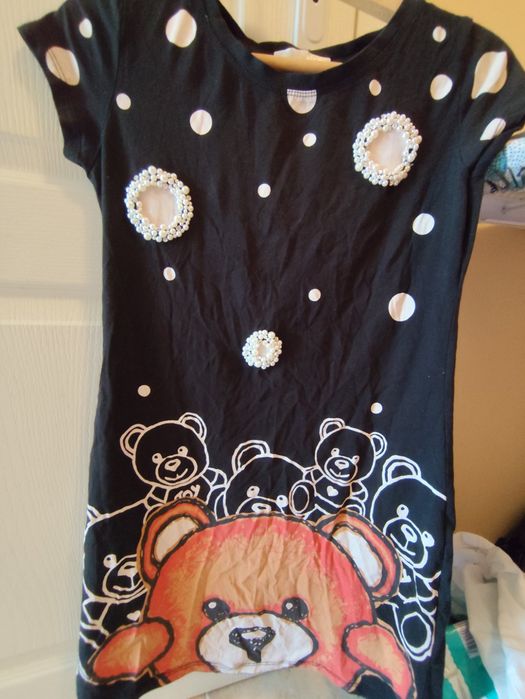 Туника черна с мечета, перли и камъни