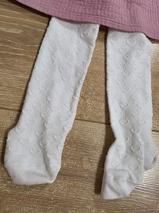 Next rochie bebe 3-6 luni mov cu lebada