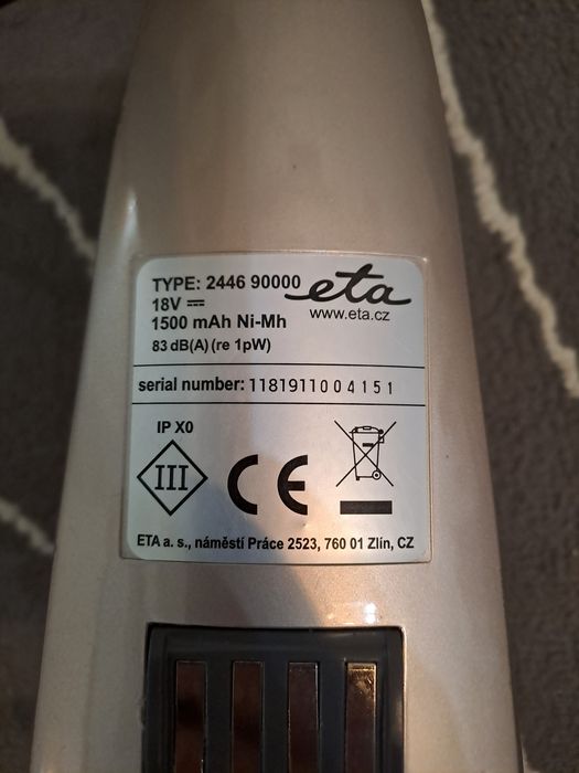 Акумолаторна прахосмукачка Eta 18V